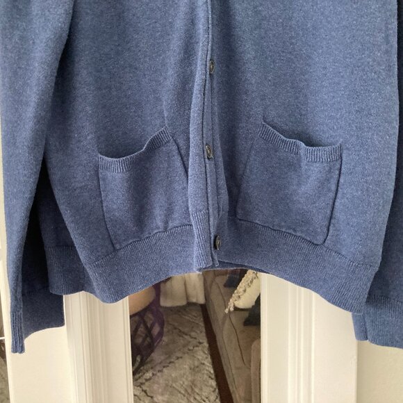 Amazon Essentials Heather Blue Cotton Cardigan Sweater XXL - Picture 8 of 13